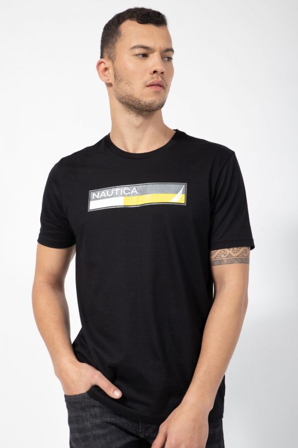 טי שירט הדפס נאוטיקה מרובע