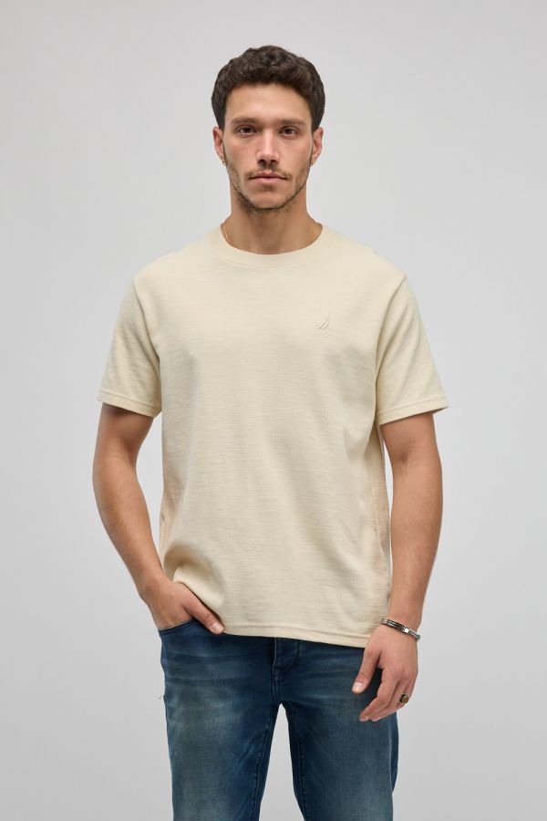 טי שירט NAUTICA עם לוגו רקום