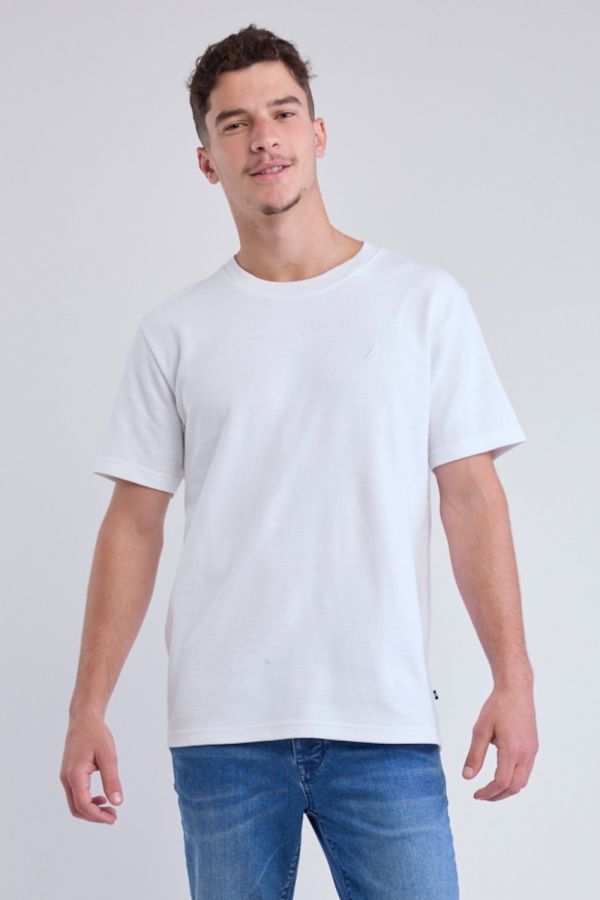 טי שירט NAUTICA עם לוגו רקום