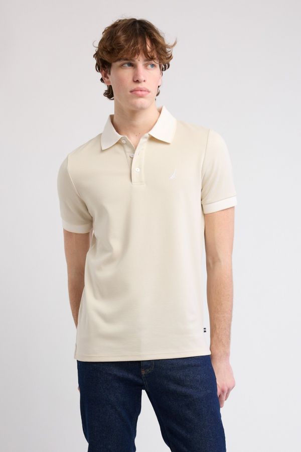 חולצת פולו Nautica קצרה עם לוגו רקום גברים