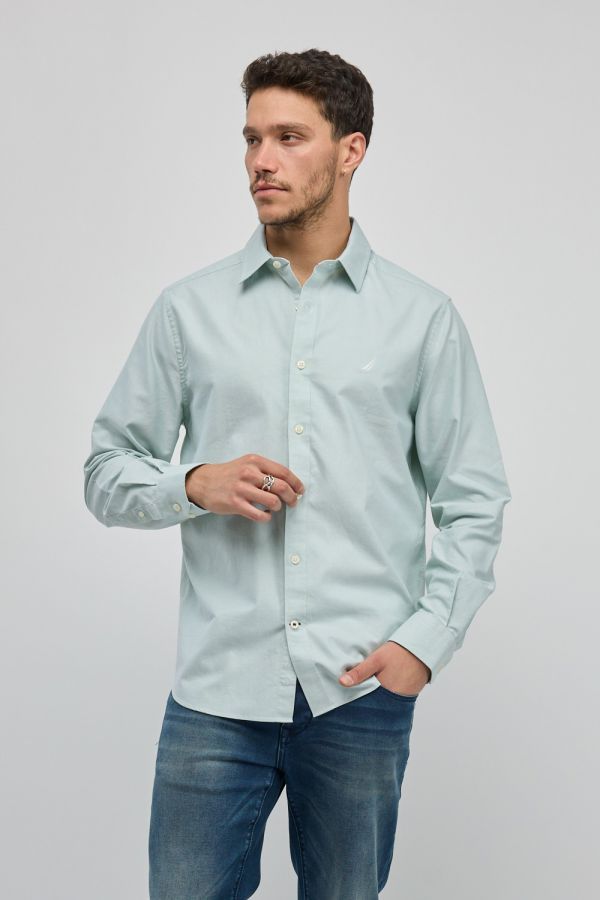 חולצה מכופתרת עם שרוול ארוך Nautica לגברים