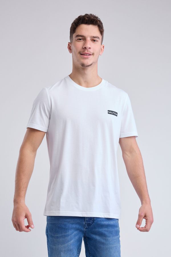 טי שירט קצרה עם הדפס Nautica לגברים