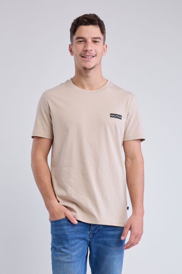 טי שירט קצרה עם הדפס Nautica לגברים
