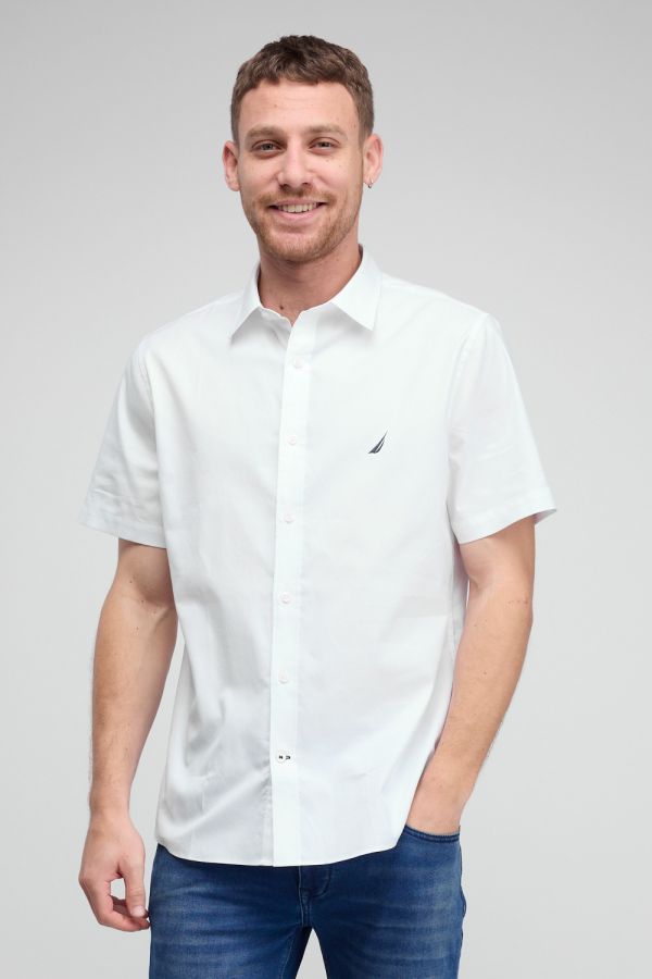 חולצה מכופתרת עם שרוולים קצרים ולוגו Nautica רקום