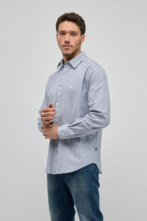 חולצה מכופתרת עם שרוול ארוך Nautica לגברים