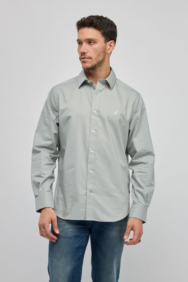 חולצה מכופתרת עם שרוולים ארוכים Nautica לגברים