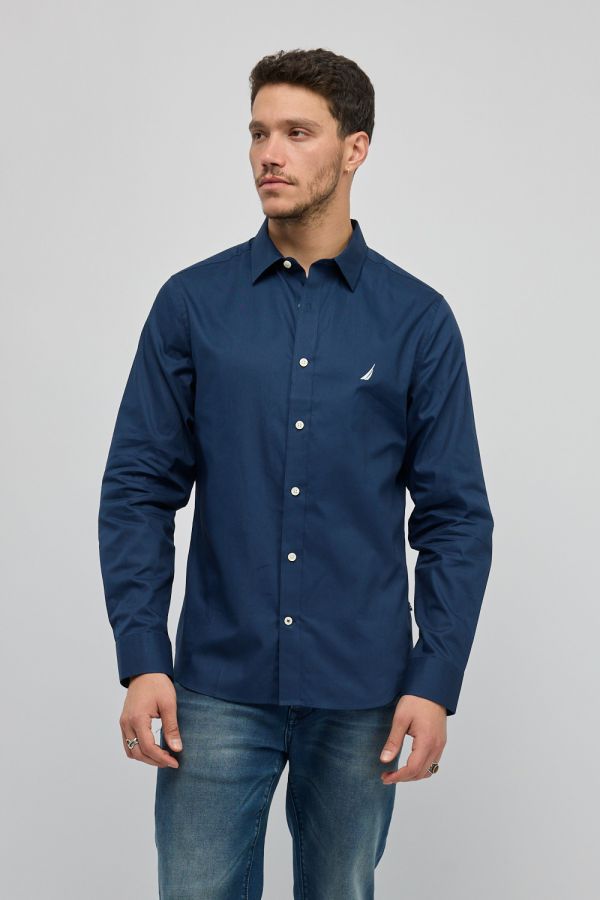 חולצה מכופתרת עם שרוול ארוך Nautica לגברים