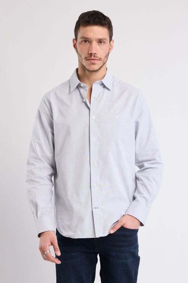 חולצה מכופתרת עם שרוולים ארוכים Nautica לגברים