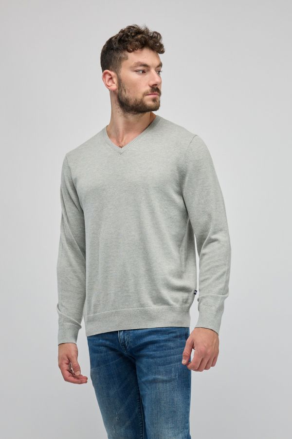 סוודר אלגנטי צווארון וי לגברים Nautica