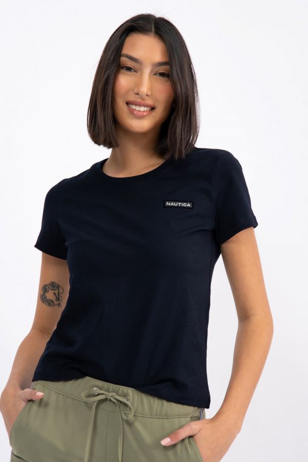 טי שירט עם אלמנט לוגו נאוטיקה