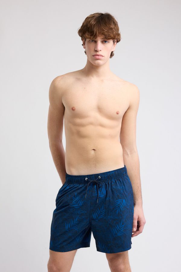 מכנסי בגד ים Nautica לגברים דוגמא טרופית