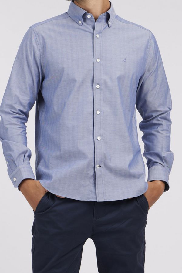 חולצה מכופתרת חלקה CLASSIC FIT