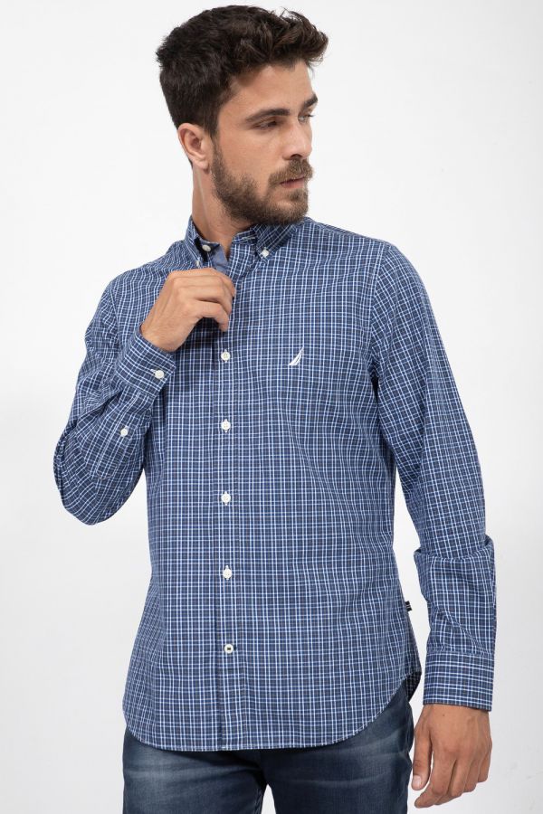 חולצה מכופתרת TAILORED FIT בהדפס משבצות