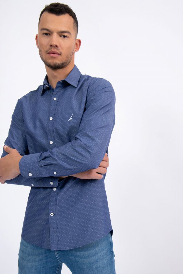 חולצה מכופתרת TAILORED FIT עם טקסטורה